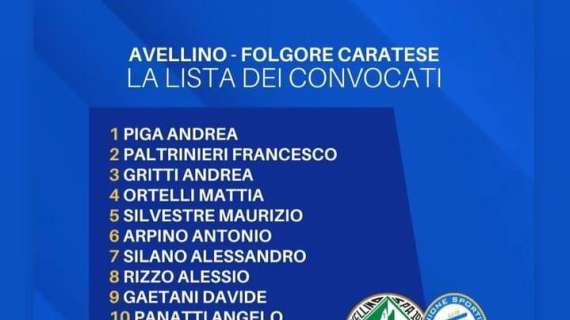 Folgore Caratese, il presidente Criscitiello pubblica l'elenco dei convocati per la gara con l'Avellino