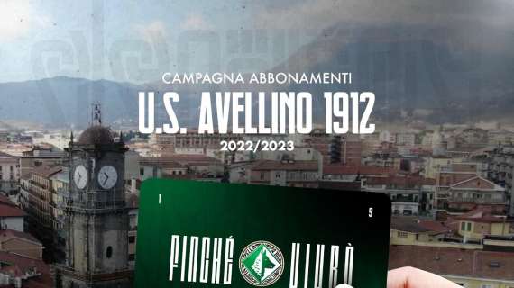 Avellino, mercoledì 8 giugno parte la campagna abbonamenti "Finché vivrò". Tutte le info