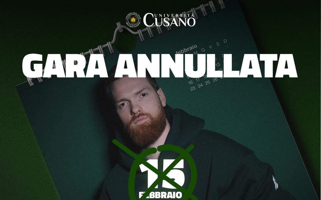 Avellino Basket, annullata la gara contro Bergamo 