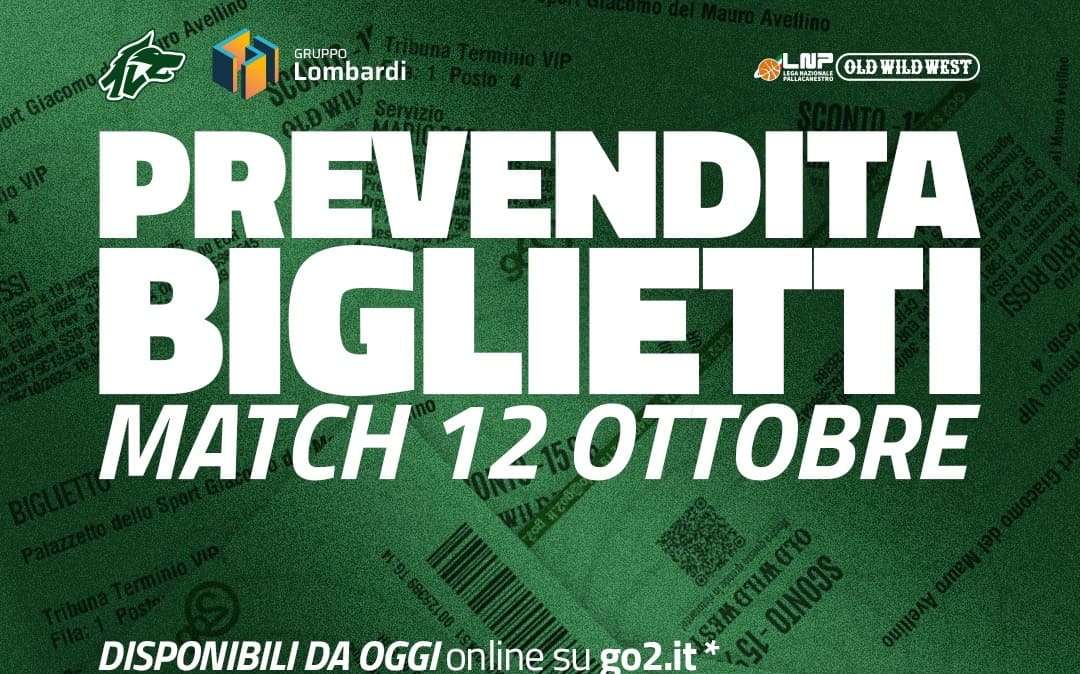 Gruppo Lombardi Avellino Basket, parte oggi la prevendita per il match contro Valtur Brindisi