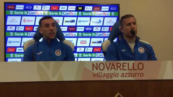 Novara, Moscati e Chiosa in conferenza: "Avellino campo difficile, non bisogna lasciarsi schiacciare"