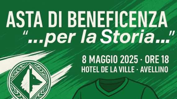 Asta di beneficenza...per la storia. Giovedì 8 maggio all'Hotel de la Ville all'asta le magliette dell'Avellino indossate l'ultima giornata di campionato