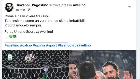 Giovanni D'Agostino carico: "Come è bello vivere da lupi!"