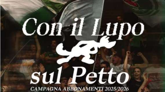 Felice Scandone, lanciata la nuova campagna abbonamenti "Con il Lupo sul petto"