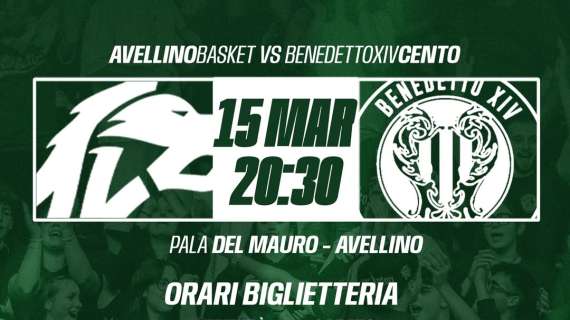 Avellino Basket-Benedetto XIV Cento, parte la prevendita