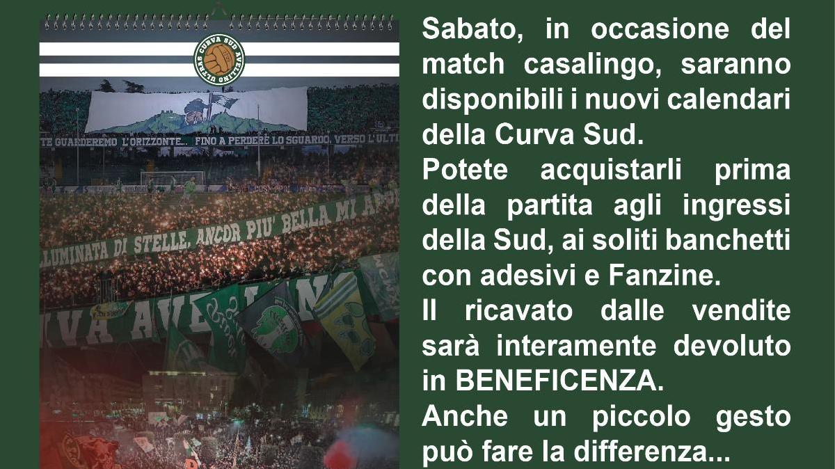 Iniziativa benefica della Curva Sud: domani in vendita i nuovi calendari