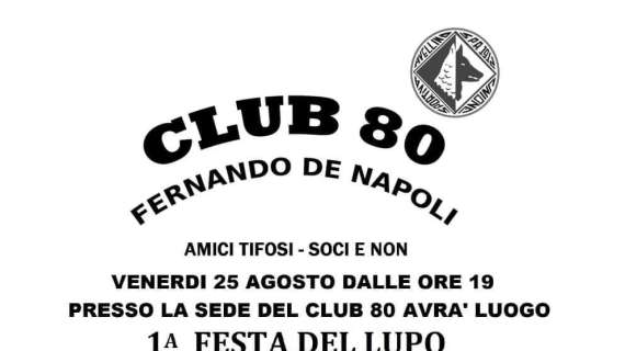 Domani sera a Chiusano San Domenico la I° festa del lupo. Ospiti De Napoli e Di Somma