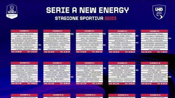 Sandro Abate, ecco il calendario di Serie A 2022/23