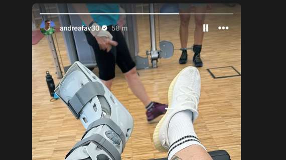 FOTO - "Start", così Favilli annuncia l'inizio della riabilitazione