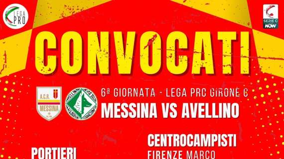 Messina: la lista convocati per la gara contro l'Avellino