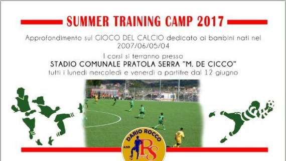 Dal 12 giugno a Pratola Serra gli stage della Dario Rocco soccer school