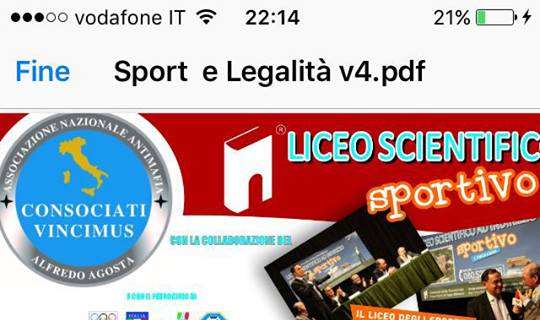 “Sport e legalità” all'ex Di Cagno Abbrescia - Presente Ciro Angelillis