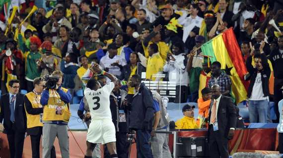 Ghana, Gyan ringrazia Dio