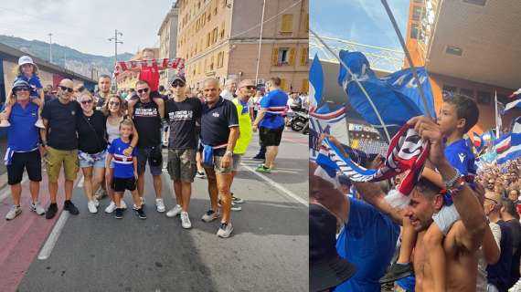 Samp e Bari, parlano i tifosi: "Accoglienza straordinaria". Sponda Samp: " Che belli i baresi. Mio figlio canta da tempo Bari e Sampdoria alè"