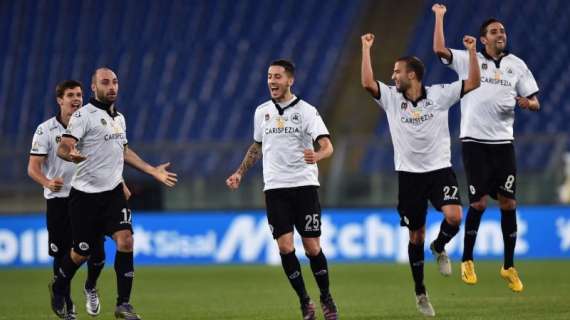 Lo Spezia espugna Udine, rimpianto Bari: tutti i risultati
