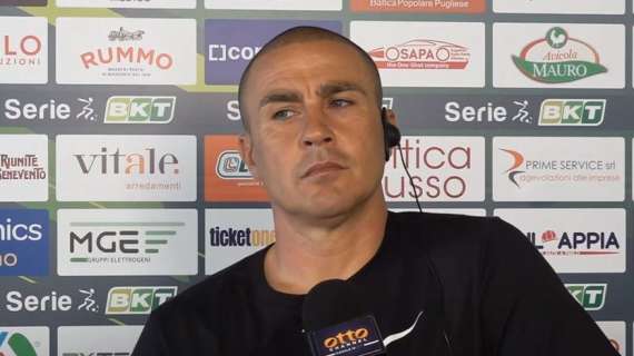 Cannavaro: "Il Bari non ti permette di sbagliare, bisogna essere equilibrati"