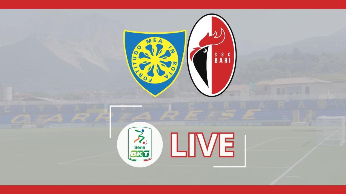 Carrarese-Bari 1-0, la decide Abiuso. Notte fonda per la squadra di Vivarini. Rivivi il live