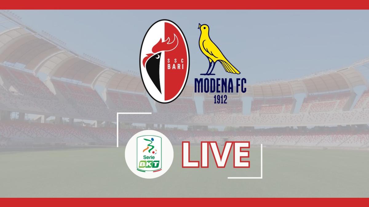 LIVE - Bari-Modena 2-0: fine primo tempo. Biancorossi meritatamente avanti
