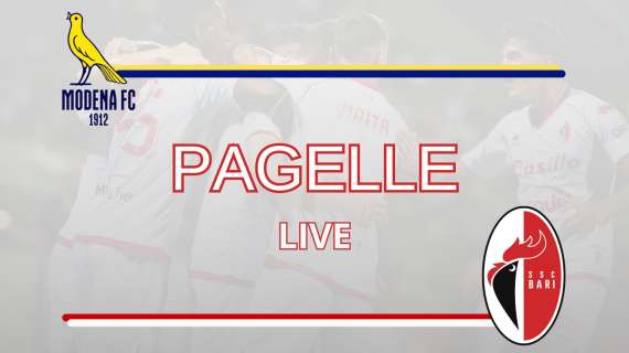 LIVE - Modena-Bari, le pagelle dei biancorossi minuto per minuto