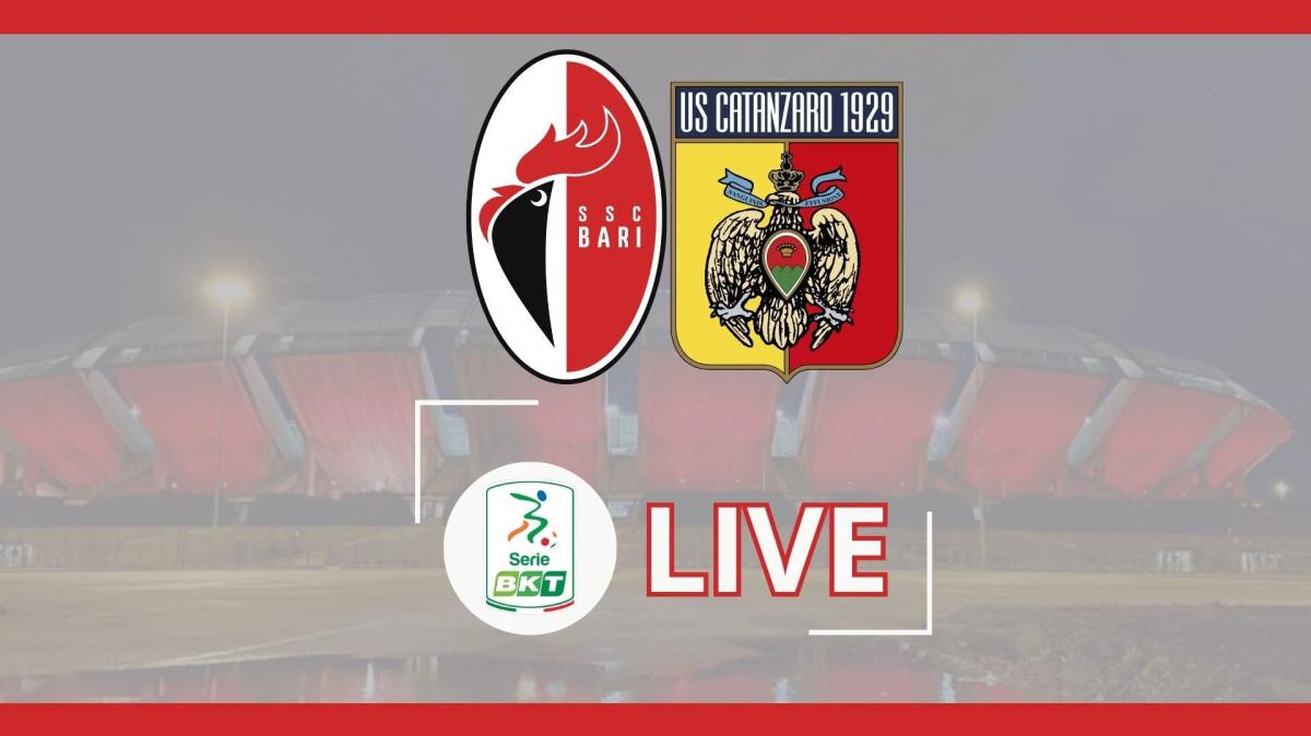 LIVE - Bari-Catanzaro 0-1, ultimi cinque minuti del primo tempo