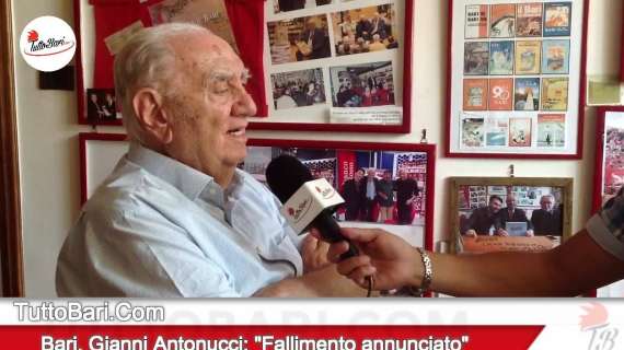 Gianni Antonucci a TuttoBari: "Fallimento annunciato ma la squadra poteva essere salvata"