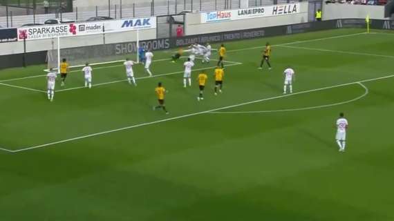 Sudtirol-Benevento 1-1: nel finale Zaro vanifica il vantaggio di Pastina. Pareggio amaro per la Strega