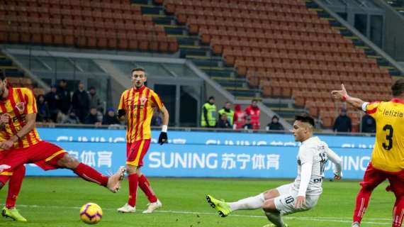 Inter-Benevento 6-2. Finisce l'avventura in Coppa Italia dei giallorossi. Per la Strega a segno Insigne e Bandinelli