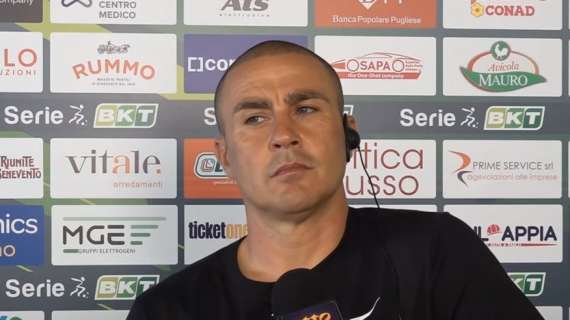 Benevento-Bari, Fabio Cannavaro: "Oggi c'è più rammarico di altre volte. Grazie ai tifosi per gli applausi"