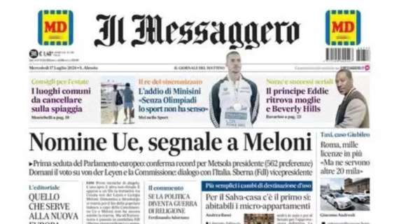 Il Messaggero: "Fere, Abate detta i tempi ma non basta"