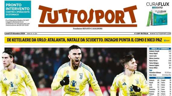 Tuttosport: "Pescara e Ternana a secco. Aggancio Entella in vetta"