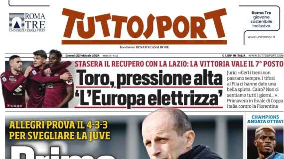Tuttosport: "Atalanta U23 butta via 2 punti | Vai Alessandria | Crotone-Baldini"