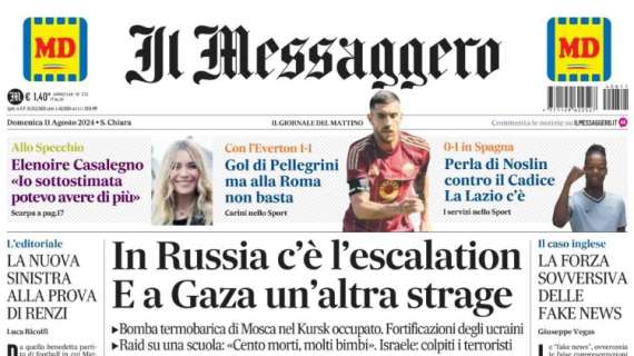Il Messaggero ed. Latina: "Coppa Italia, oggi c'è il Perugia"