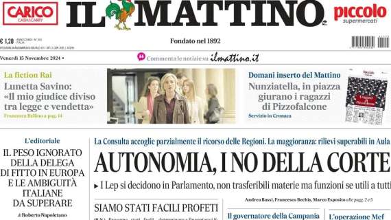 Il Mattino: "Casertana, sfida salvezza. Missione blitz a Foggia"