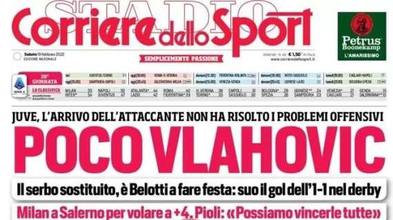 Rassegna stampa Le prime pagine dei quotidiani sportivi