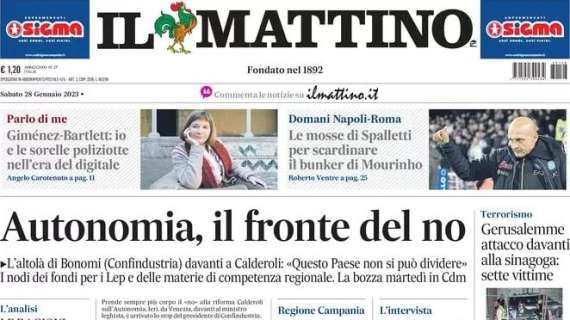 Il Mattino: "Avellino, assalto finale a Marconi"