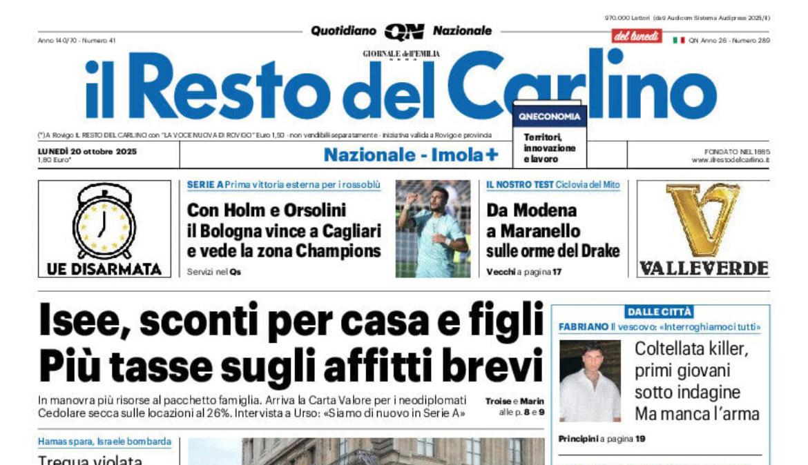 Il Resto del Carlino: "Il Rimini resta sotto zero. La Juve NG passa al Neri"