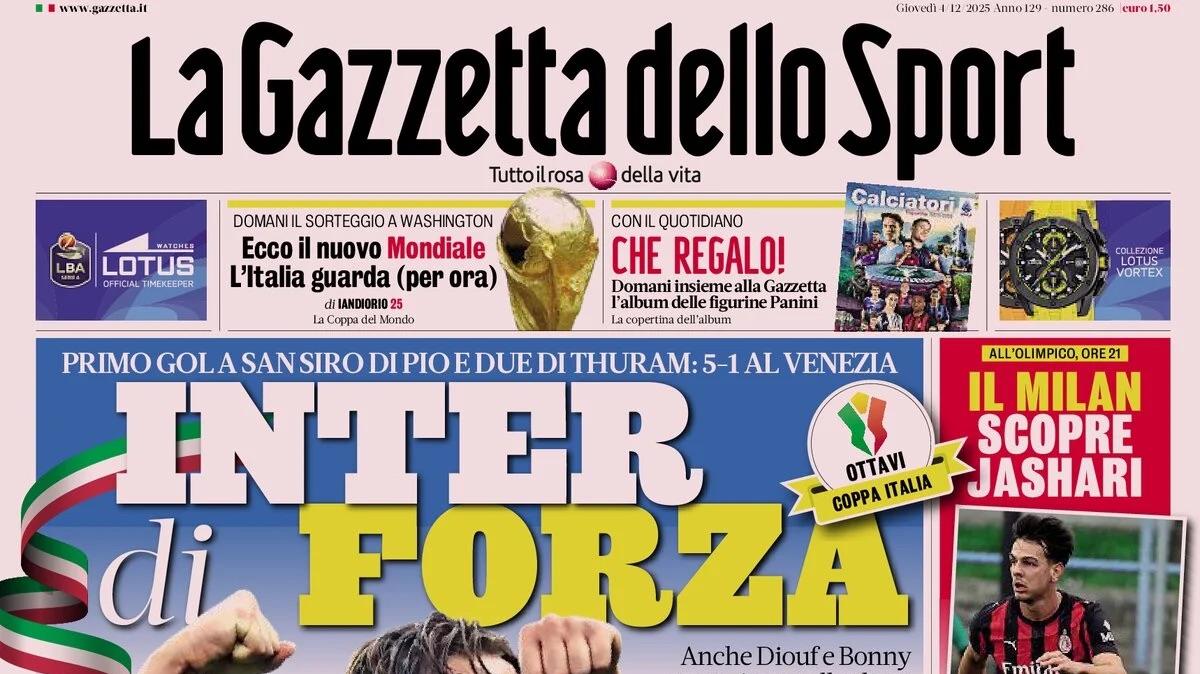Rassegna stampa Le prime pagine dei quotidiani sportivi