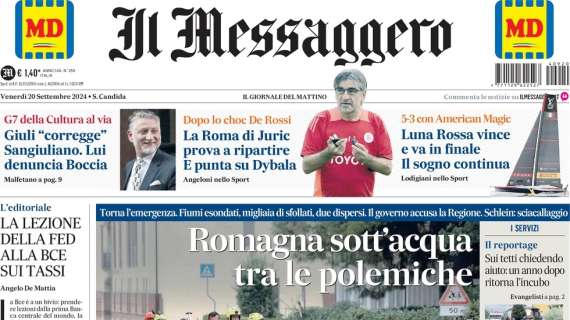 Il Messaggero: "Abate chiede di lasciare negli spogliatoi tensioni per società"