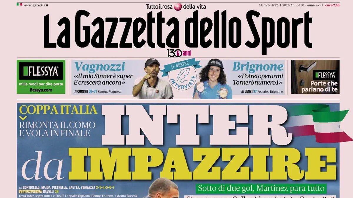 Rassegna stampa Le prime pagine dei quotidiani sportivi