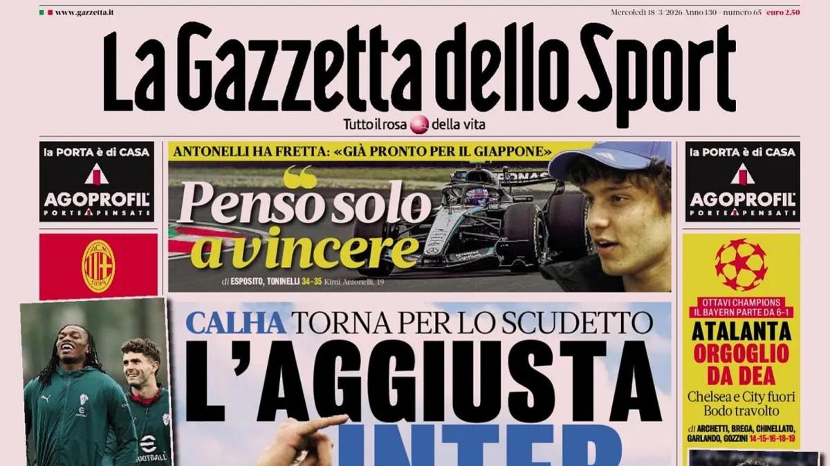 Rassegna stampa Le prime pagine dei quotidiani sportivi
