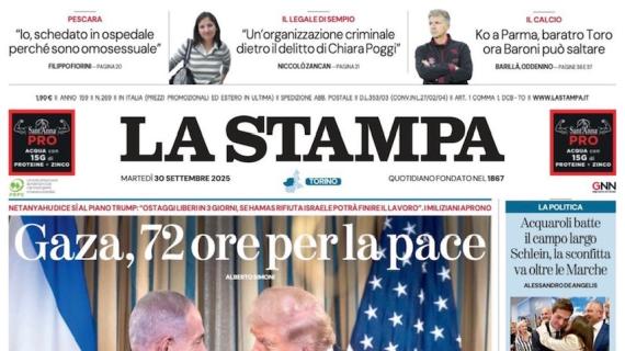 La Stampa: "Pro a testa alta, ma passa il Vicenza. Calendario lascia a secco bianchi"