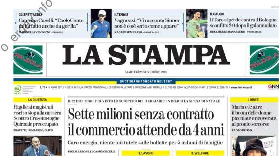 La Stampa: "Grigi, il “repulisti” di Corda nel giudizio dei prossimi 180’"