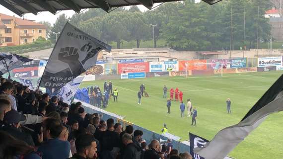 Brindisi-Cavese sospesa momentaneamente per intemperanze tifosi