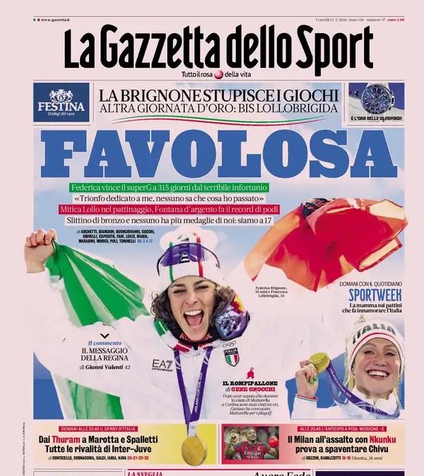 Rassegna stampa Le prime pagine dei quotidiani sportivi