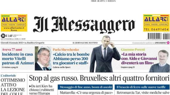 Il Messaggero - ed. Abruzzo: "Pescara, ecco Kraja come regalo del 2025"