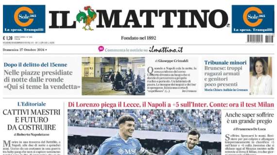  Il Mattino ed. Benevento: "Strega al derby, vetta da blindare"