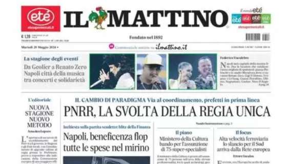 Il Mattino - ed. Avellino: "Arriva il Vicenza, serve una prova da lupi"