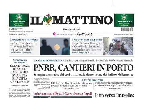 Il Mattino - ed. Avellino: "Tito ai saluti: Per sempre Lupo"