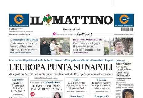 Il Mattino: "Strega avanti tutta a Monopoli. Auteri: Vietate le esitazioni"