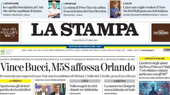 La Stampa: "Novara all'assalto di una corazzata"